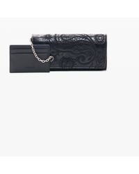 Desigual - Monedero Largo Grande, Mujer, Poliuretano, Negro - Lyst