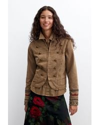Desigual - Regular Cotton Jacket, Cotton - Lyst