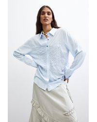 Desigual - Long Striped Shirt, Viscose - Lyst