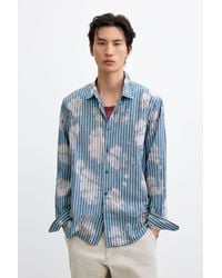 Desigual - Tie-Dye Striped Shirt, Cotton - Lyst
