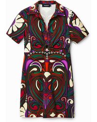 Desigual - Short Slim Retro Dress - Lyst