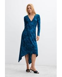 Desigual - Wrap Dress With V-Neck, Polyester - Lyst