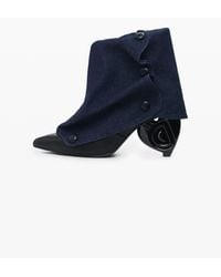 Desigual - Denim Flap Ankle Boot - Lyst