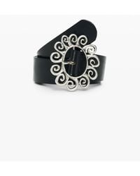 Desigual - Cinturón Piel Sol, Cow Leather, Negro - Lyst
