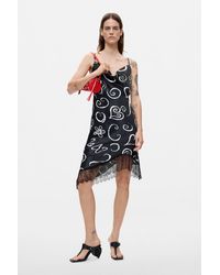 Desigual - Short Printed Strappy Dress, Viscose - Lyst