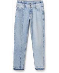 Desigual - Double-Waist Carrot Jeans, Cotton - Lyst
