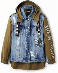 Desigual - Disney's Mickey Mouse Parka Jacket, Cotton - Lyst