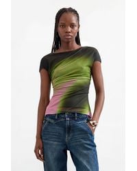 Desigual - Short Sleeve Knit T-Shirt, Polyester - Lyst