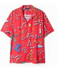 Desigual - Shirt With Artistic Motifs, Viscose - Lyst