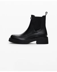 Desigual - Faux Leather Ankle Boot - Lyst