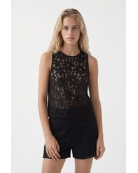 Desigual - Lace Blouse, Polyester - Lyst