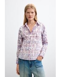 Desigual - Floral Print Shirt 100% Cotton, Cotton - Lyst