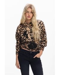 Desigual - Minnie Animal Print Sweater - Lyst