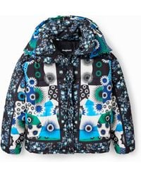 Desigual - Padded Patchwork Jacket, Polyester - Lyst