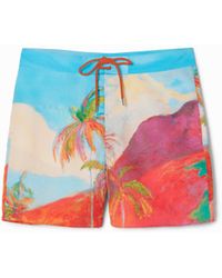 Desigual - Tropical Island Swimsuit, Polyester - Lyst