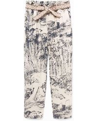 Desigual - Japanese Ankle Grazer And Paperbag Trousers - Lyst