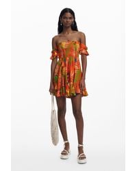Desigual - Kurzes Bardot-Kleid - Lyst