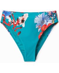 Desigual - Bikini-Höschen Korallen - Lyst