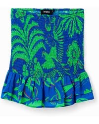 Desigual - Slim Tropical Mini Skirt, Viscose - Lyst
