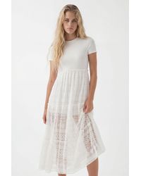 Desigual - Combination Tulle Midi Dress - Lyst