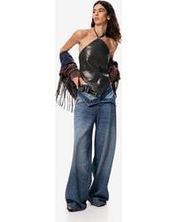 Desigual - Double Waistband Denim Trousers Masha Popova, Cotton - Lyst