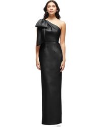 mini a line dresses for women Lady Black Tie - Ella Mini Dress - A-line Strapless Chiffon Cocktail Dress With Scarf