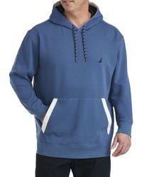 Nautica Big & Tall Washed Pullover Hoodie - Blue