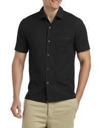 tommy bahama catalina twill shirt long sleeve black
