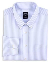Brooks Brothers - Big & Tall Non-Iron Grounded Striped Dress Shirt - Lyst