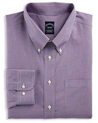 Brooks Brothers - Big & Tall Non-Iron Mini Check Dress Shirt - Lyst