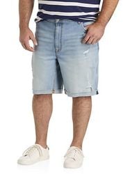 True Nation - Big & Tall Athletic-Fit Destructed Denim Shorts - Lyst