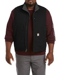 Carhartt - Big & Tall Loose Fit Washed Duck Sherpa-lined Vest - Lyst
