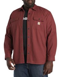 Carhartt - Big & Tall Canvas Fleece-lined Shirt Jacket - Lyst