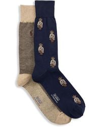 Polo Ralph Lauren - Big & Tall Charles Bear 2-Pk Crew Socks - Lyst