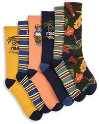 Polo Ralph Lauren - Big & Tall 6-Pk Surf Club Bear Crew Socks - Lyst