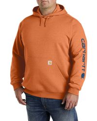 Carhartt - Big & Tall Midweight Logo-sleeve Hooded Sweatshirt - Lyst