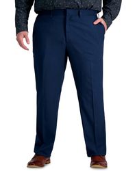 Haggar - Big & Tall Premium Comfort Straight-fit Flat-front Stretch Dress Pants - Lyst