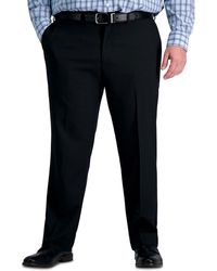 Haggar - Big & Tall Premium Comfort Straight-fit Flat-front Stretch Dress Pants - Lyst