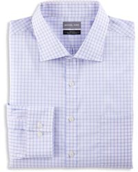 Michael Kors - Big & Tall Non-iron Check Patterned Dress Shirt - Lyst