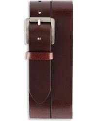 Tommy Hilfiger - Big & Tall Leather Brushed Buckle Belt - Lyst