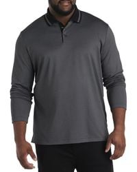 BOSS - Big & Tall Pleins Long-sleeve Polo Shirt - Lyst