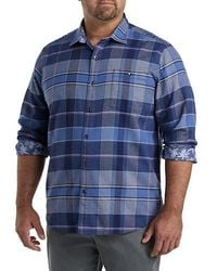 Tommy Bahama - Big & Tall Canyon Beach Stretch Pebble Cay Plaid Flannel Shirt - Lyst