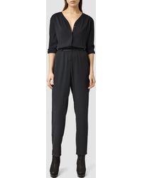 all saints black jumpsuit