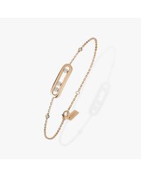 Messika Baby Move Bracelet In Rose Gold With Diamonds - Multicolor