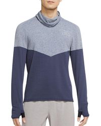 Nike Fleece Therma Sphere Element Men's Long Sleeve Half-zip Running Top in  Blue for Men | Lyst