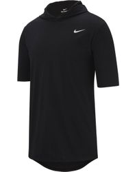 nike dry training hoodie short sleeve