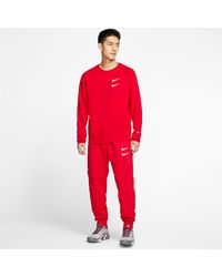 nike sportswear swoosh french terry trousers