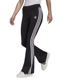 adidas Corduroy Flared Leggings in Black | Lyst