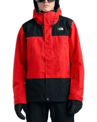 north face ski jacket red