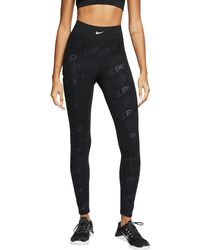 Nike Pro Dri-fit Printed Tights - Black